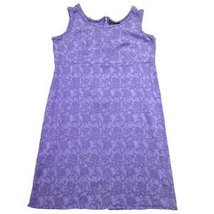 K Studio Collection Dress Women's Size 18 Purple Lace Crinkle Sheath Floral